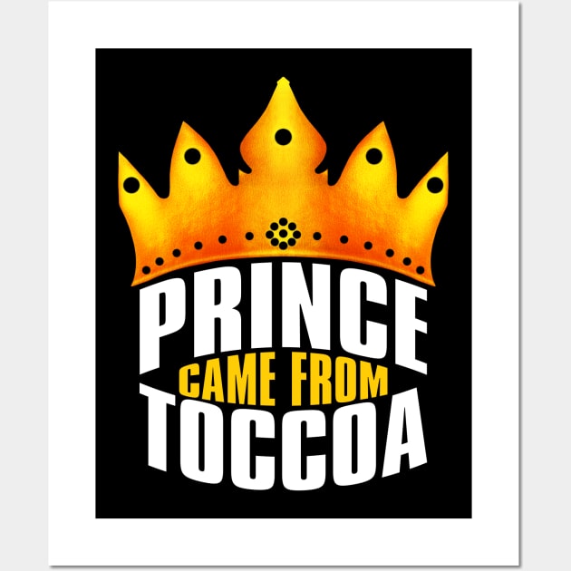 Prince Came From Toccoa, Toccoa Georgia Wall Art by MoMido